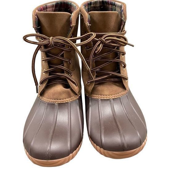 NEW Marleylilly Brown Duck Boots with Custom Interchangeable Tongues — SZ 8 - Picture 3 of 12